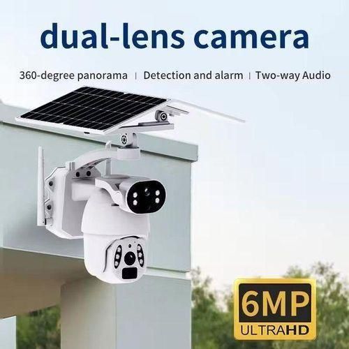 Smart Solar Dual-Lens PTZ CCTV Camera (4G SIM Card & WiFi Versions Available)