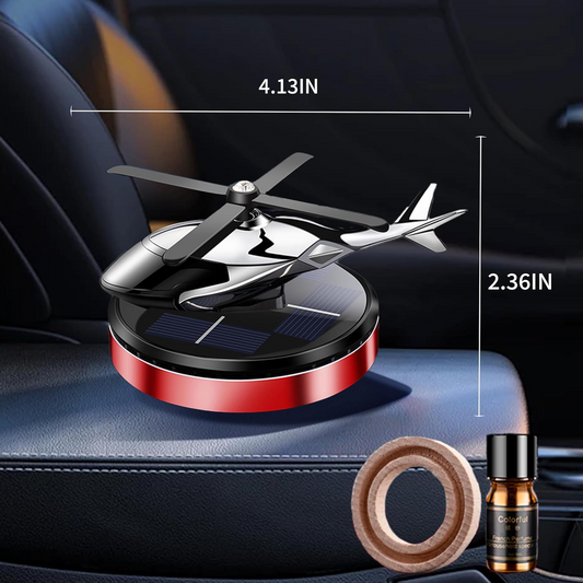 Car Air Fresheners, Solar Powered Rotating Incense Helicopter Diffuser, Home and Car Décor Accessories