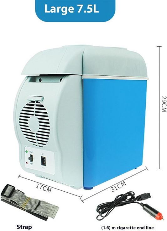 2 in 1 7.5L 12V Car Refrigerator with Coolers and Warmer, Fast Cooling Multifunctional Portable Freezer