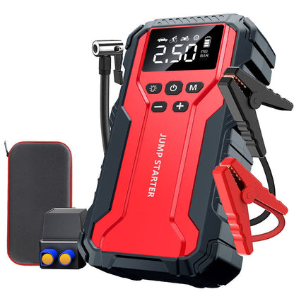 4-in-1 Portable Car Jump Starter with Air Compressor, 150 PSI Tyre Inflator, Power Bank & LED Flashlight