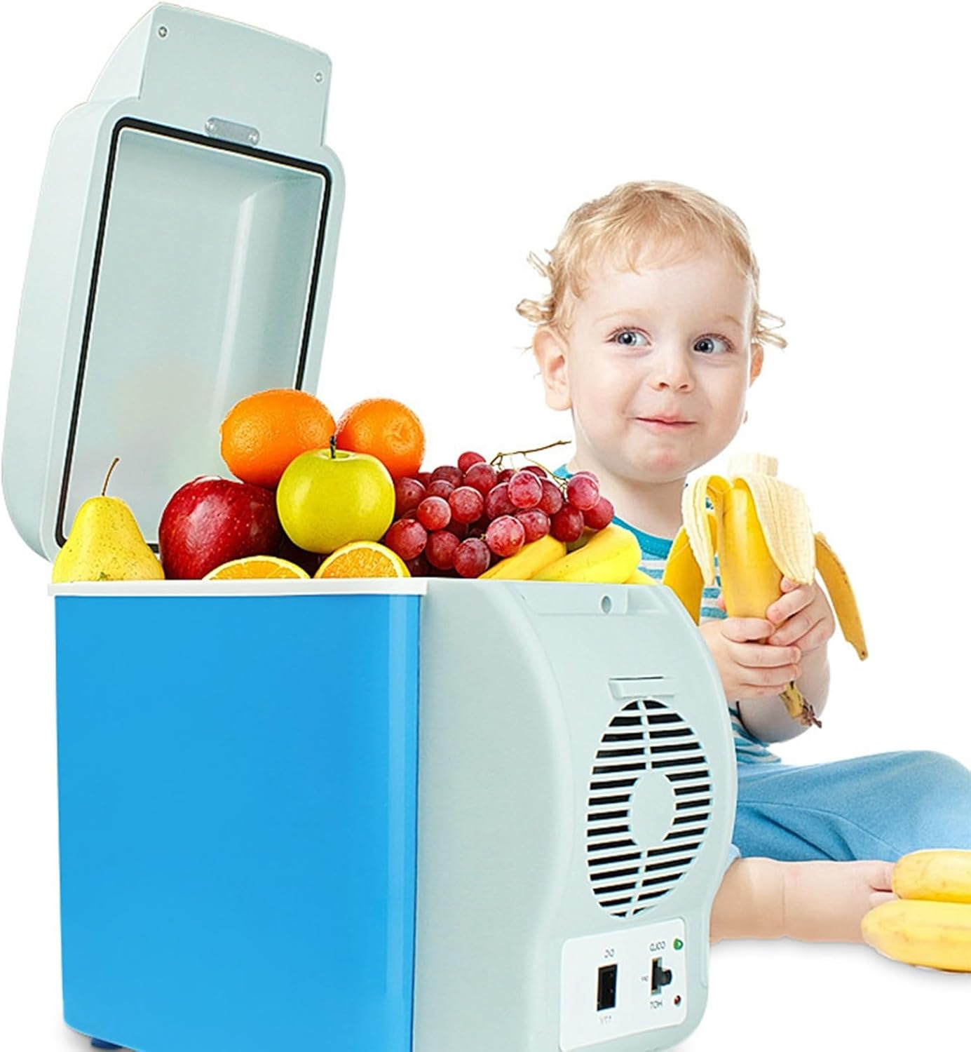 2 in 1 7.5L 12V Car Refrigerator with Coolers and Warmer, Fast Cooling Multifunctional Portable Freezer