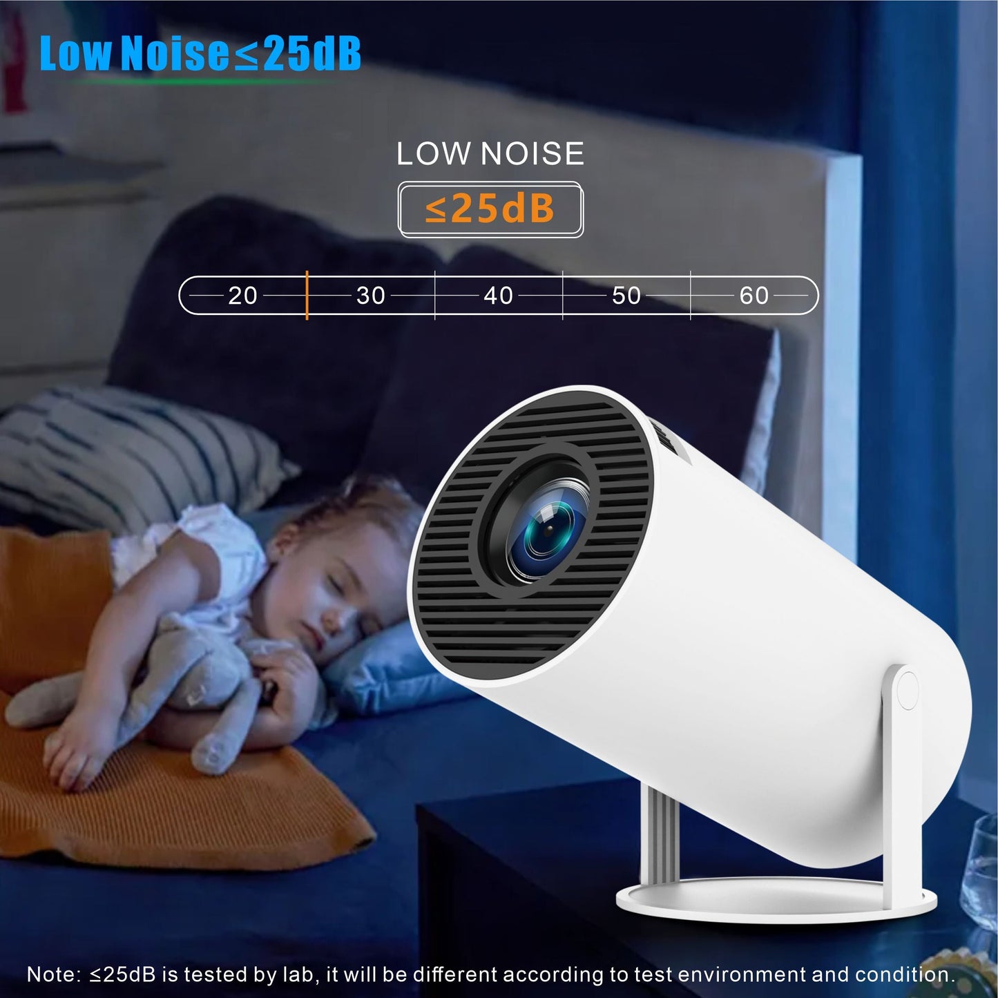 Smart Portable Mini Projector 4K WiFi 6 & Bluetooth Home Cinema