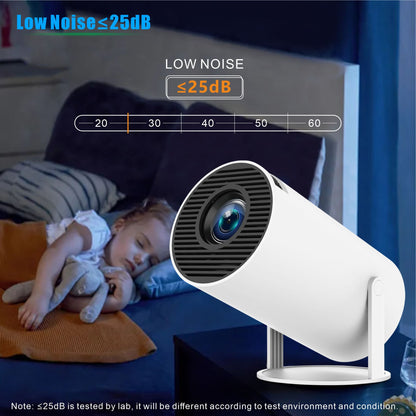 Smart Portable Mini Projector 4K WiFi 6 & Bluetooth Home Cinema