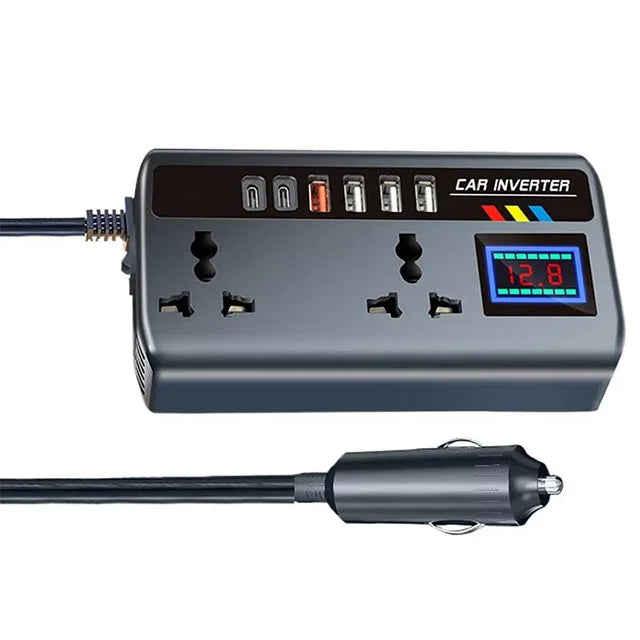 200W Car Power Inverter – 12V/24V to 220V AC