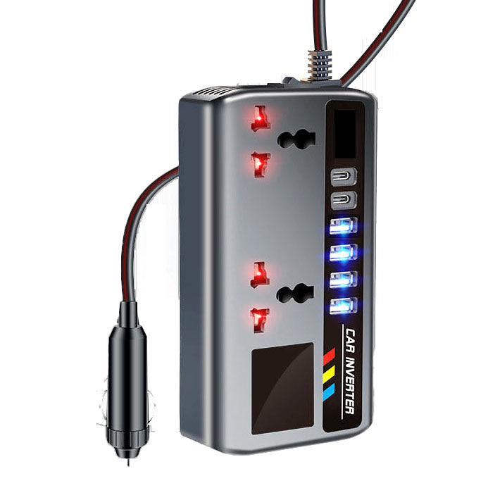 200W Car Power Inverter – 12V/24V to 220V AC