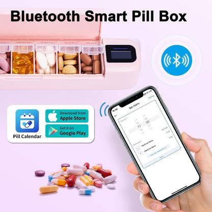 Smart Bluetooth Pill Organizer with App & Medication Reminders