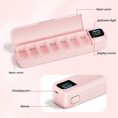 Smart Bluetooth Pill Organizer with App & Medication Reminders