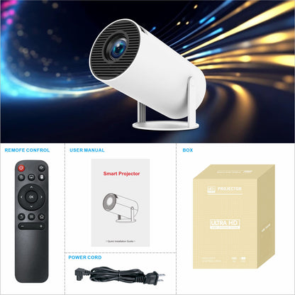 Smart Portable Mini Projector 4K WiFi 6 & Bluetooth Home Cinema