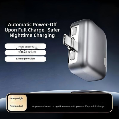 140W USB-C Smart Auto-Stop Magnetic Auto-Eject Laptop & Phone Charging Adapter with Multi-Protection