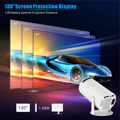 Smart Portable Mini Projector 4K WiFi 6 & Bluetooth Home Cinema