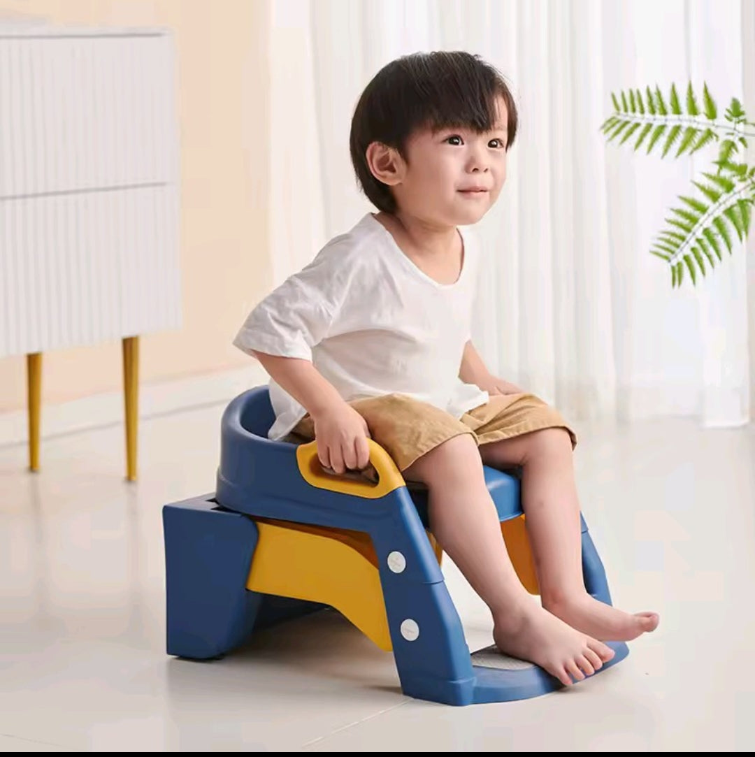Toddler Potty Training Toilet Seat with Step Stool Ladder – Foldable & Adjustable