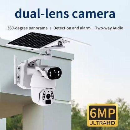 Smart Solar Dual-Lens PTZ CCTV Camera (4G SIM Card & WiFi Versions Available)