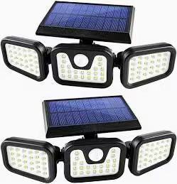 Solar Outdoor Lights 2500LM 210 LED Security Lights with Remote Control(1 Packs)