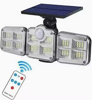 Solar Outdoor Lights 2500LM 210 LED Security Lights with Remote Control(1 Packs)