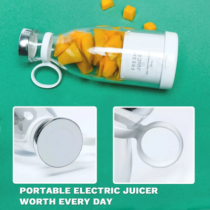 Portable Blender for Shakes and Smoothies with 11.83 Oz Travel Cup and Lid,Durable Stainless Steel Blades for Juice Blending Performance