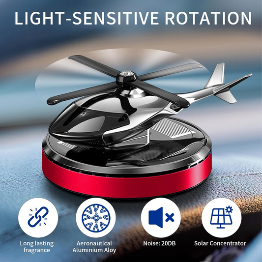 Car Air Fresheners, Solar Powered Rotating Incense Helicopter Diffuser, Home and Car Décor Accessories