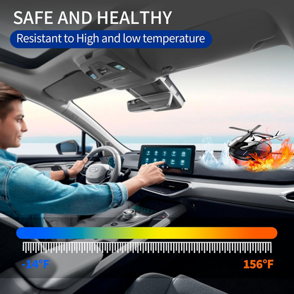 Car Air Fresheners, Solar Powered Rotating Incense Helicopter Diffuser, Home and Car Décor Accessories