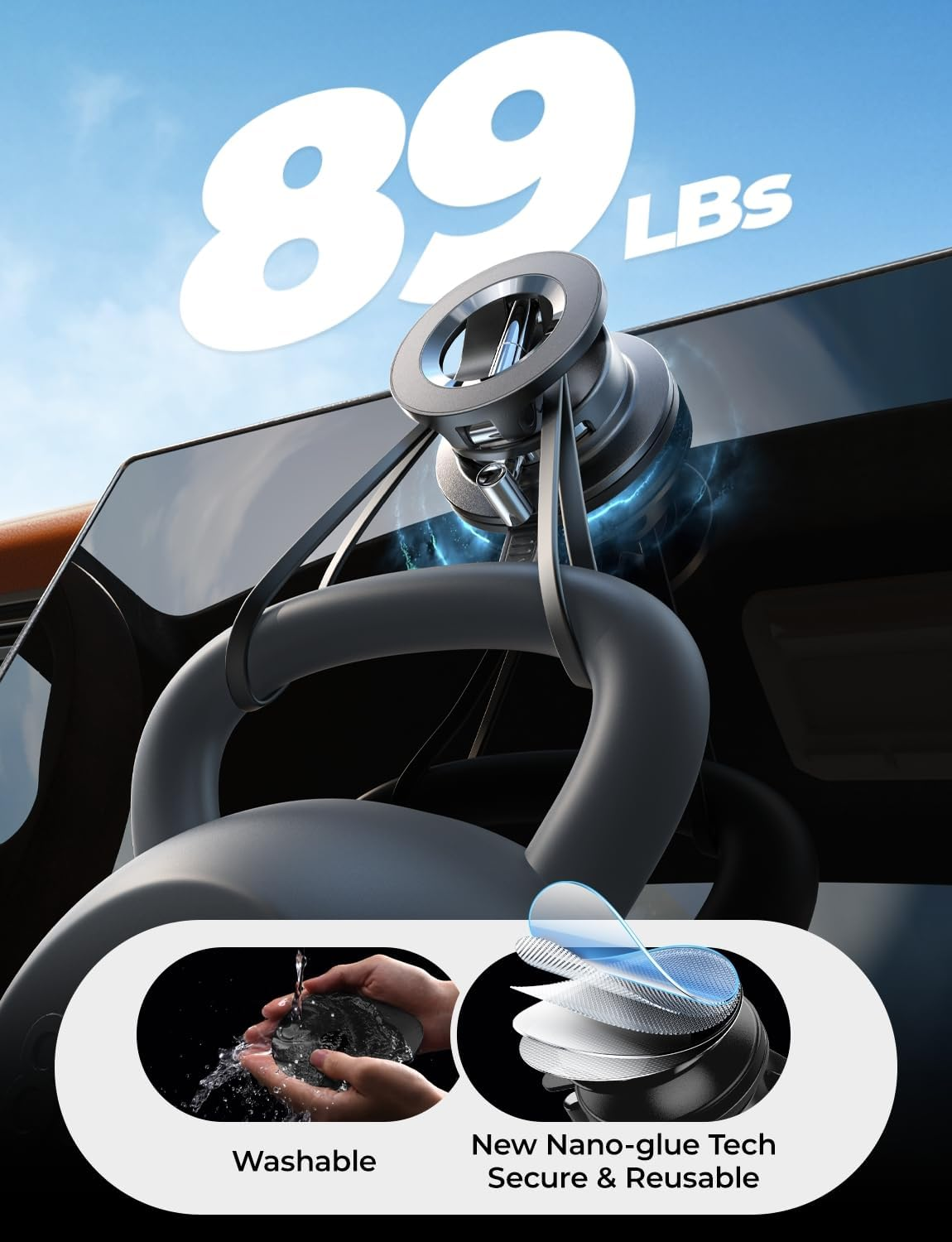 Magnetic Phone Holders for Your Car Vacuum, Phone Mount for Car Accessories for Women Men, Suction Phone Holder Gifts Kits,