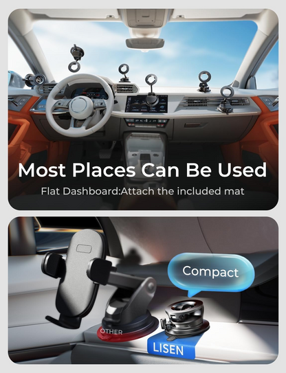 Magnetic Phone Holders for Your Car Vacuum, Phone Mount for Car Accessories for Women Men, Suction Phone Holder Gifts Kits,