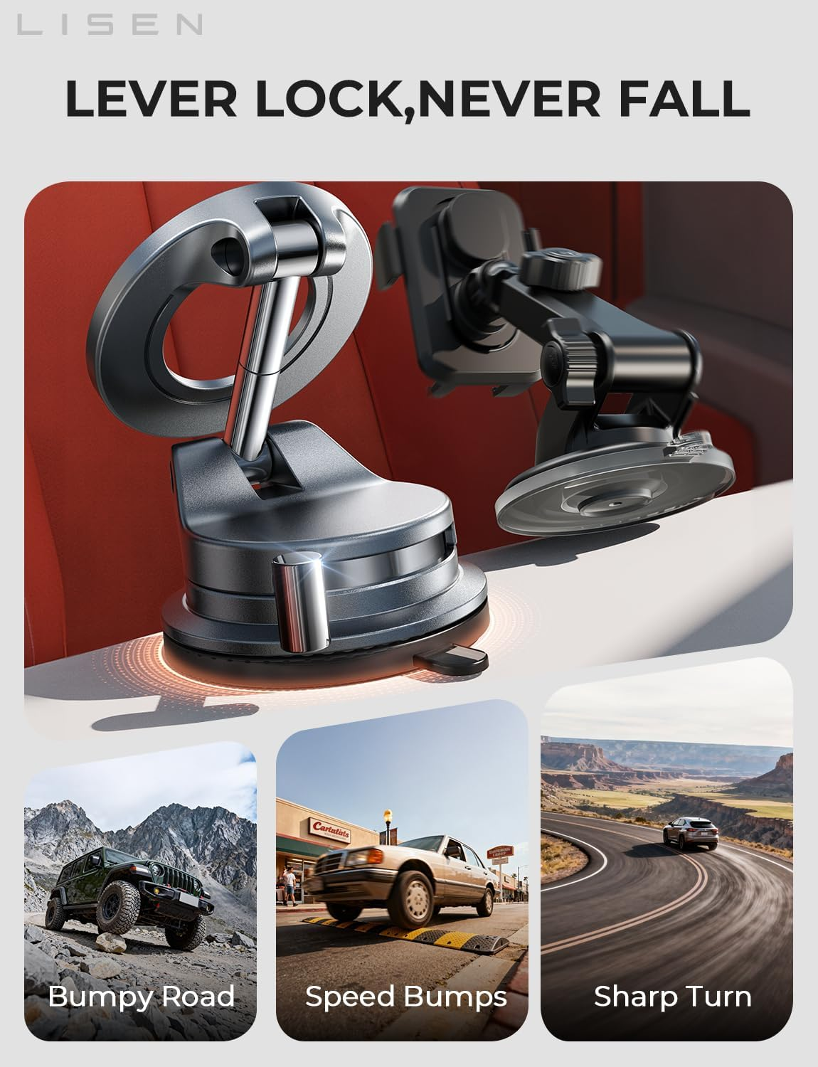 Magnetic Phone Holders for Your Car Vacuum, Phone Mount for Car Accessories for Women Men, Suction Phone Holder Gifts Kits,