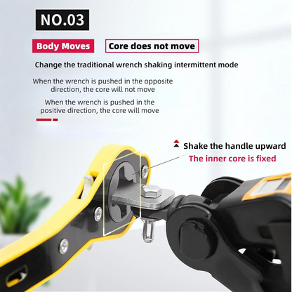 Jack Ratchet Wrench Tire Iron Tool for Wheel Removal and Car Repair with Long Handle Labor Saving Design