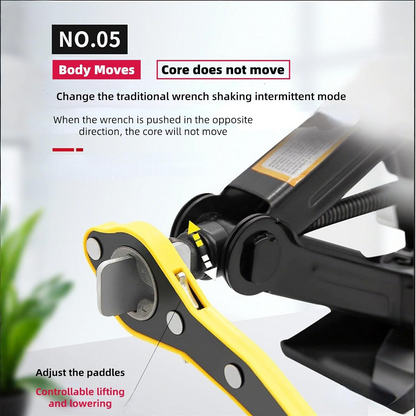 Jack Ratchet Wrench Tire Iron Tool for Wheel Removal and Car Repair with Long Handle Labor Saving Design