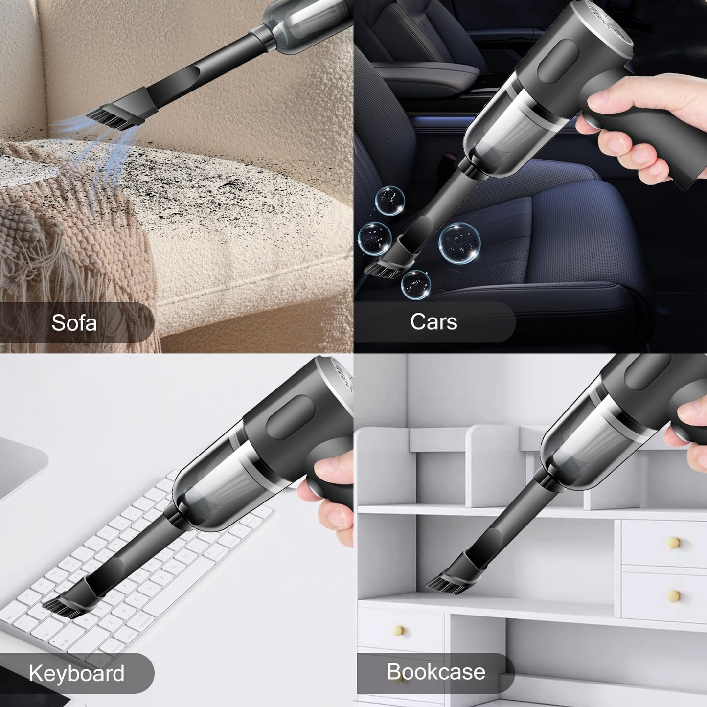 3-in-1 Wireless Charging Car Vacuum Cleaner: Powerful, Portable, and Convenient