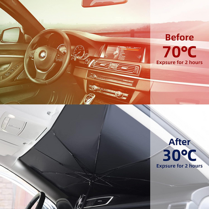 Foldable Car Windshield Umbrellas, Sun Shade Umbrella for Front Windows, Suitable for Windshields of Various Car Models (Large