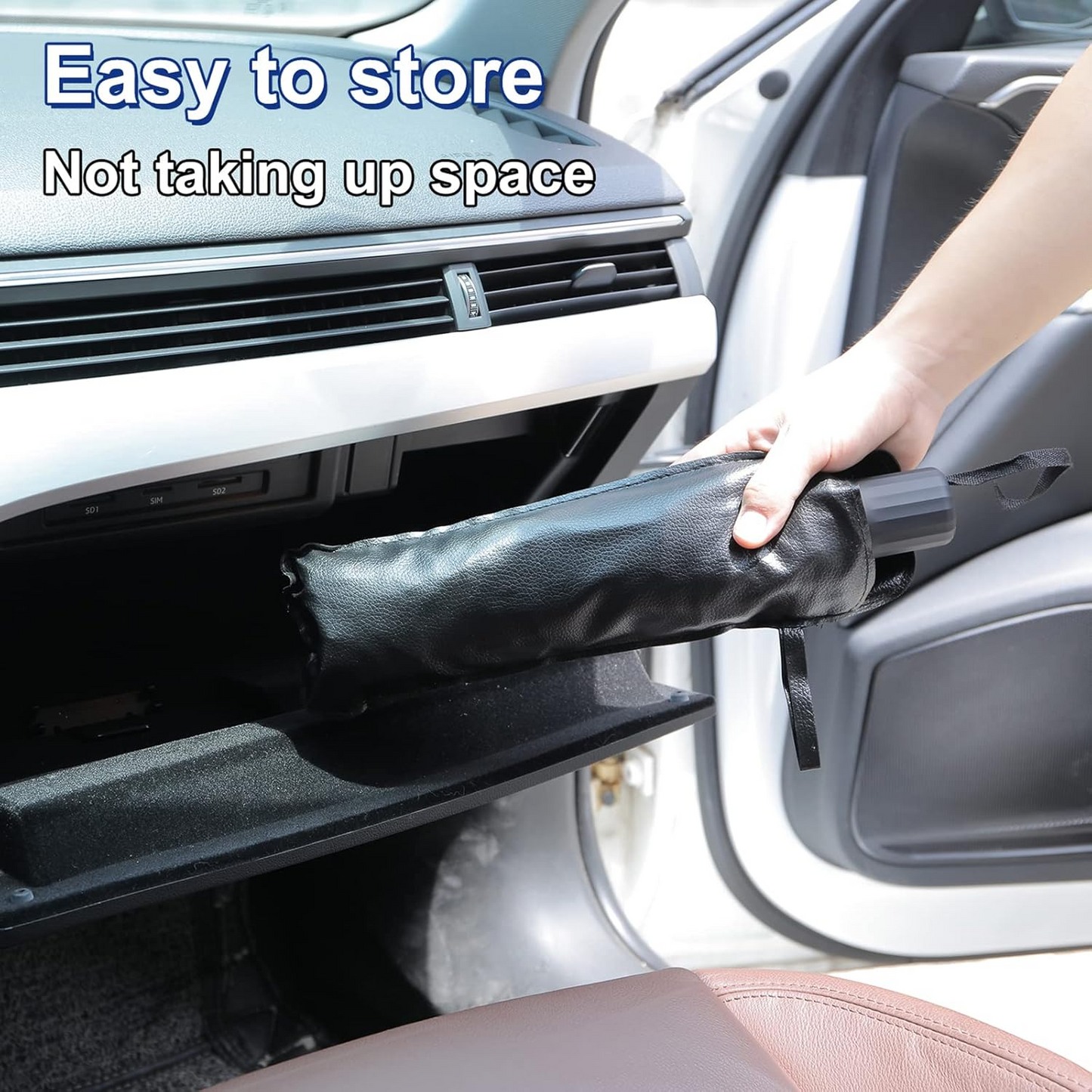 Foldable Car Windshield Umbrellas, Sun Shade Umbrella for Front Windows, Suitable for Windshields of Various Car Models (Large